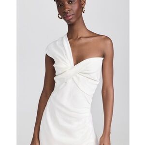 Just Bee Queen White One-Shoulder Dress